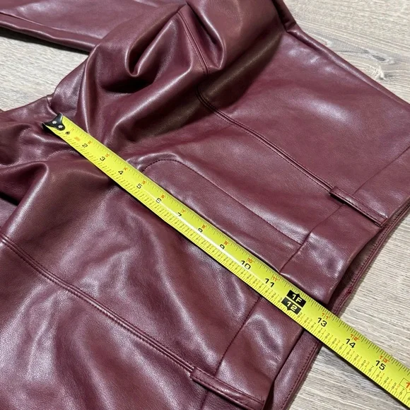 Avec Les Filles faux leather cropped pant wide leg XL - Picture 10 of 11